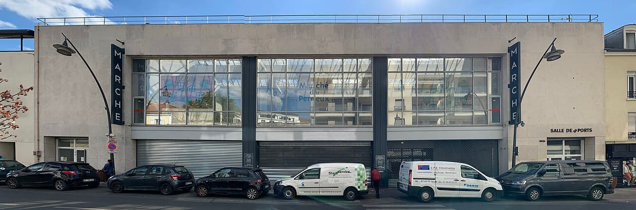 Façade de la halle du marché du Perreux-sur-Marne